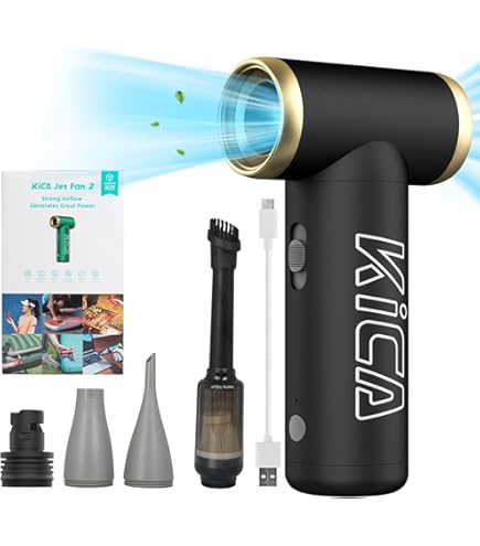 Amazon | KiCA JetFan 2S 多機能 エアダスター 充電式 (レッド) ミニ型